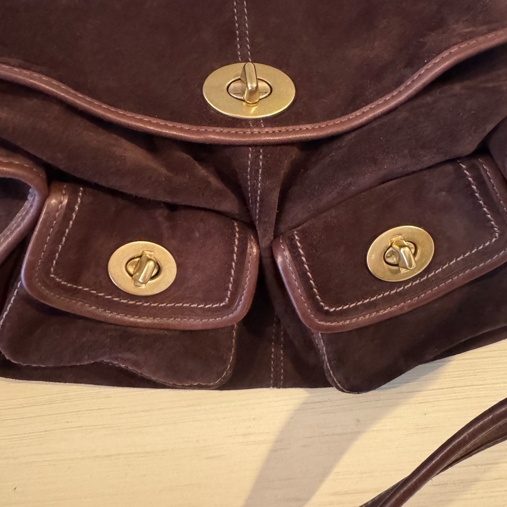 Vintage Coach Limited Edition Mahogany Haversack Bleecker Street Suede bag - Picture 12 of 12